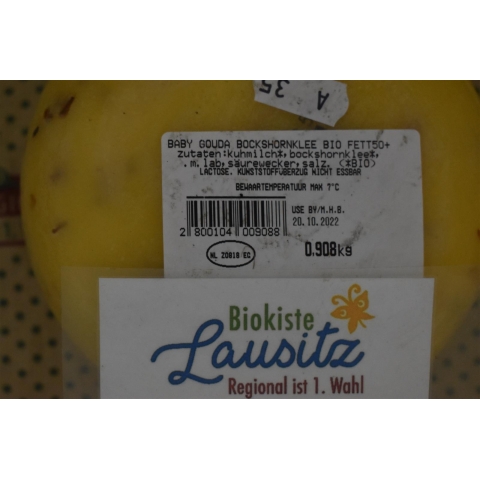 Bio Gouda Bockshornklee 1 kg Käselaib (Biotopia)