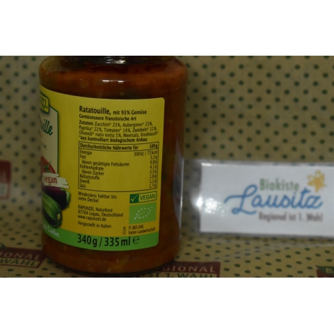 Bio Tomatensauce Ratatouille 335ml (Rapunzel)