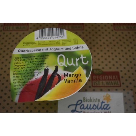 Bio Qurt Speisequarkzubereitung Mango Vanille 200g Becher