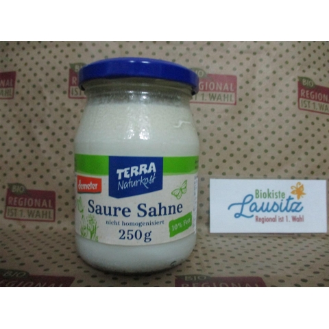 Bio Saure Sahne 10 % 250g Glas (TERRA)