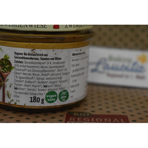 Bio Tomate Olive Streich 180g (Zwergenwiese)