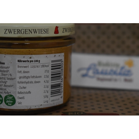 Bio Tomate Olive Streich 180g (Zwergenwiese)