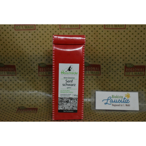 Bio Senf schwarz ganz 50g (Heuschrecke)