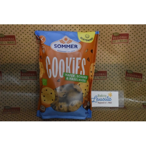 Bio Cookies Hafer Schoko & Haselnuss, glutenfrei 125g