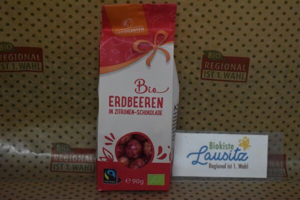 Bio Erdbeeren in wei&szlig;er Schokolade 90g