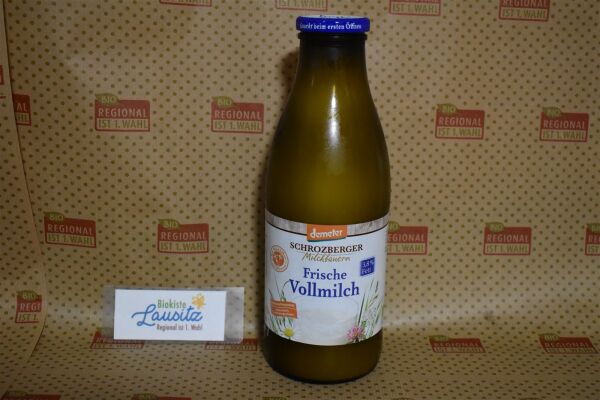 Bio Milch 3,8% 1l Glasflasche