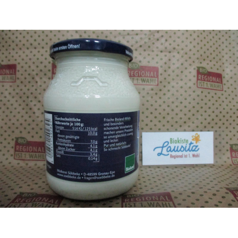 Bio Rahmjoghurt 10% (Söbbecke) 500g