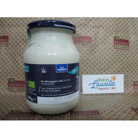 Bio Rahmjoghurt 10% (Söbbeke) 500g