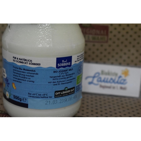 Bio Joghurt Natur 1,5% 500g Glas