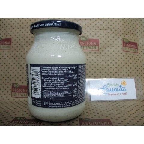 Bio Joghurt Vanille 3,8 % 500g Glas
