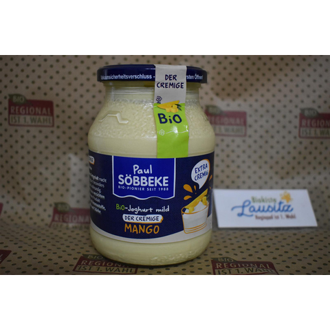 Bio Creme-Joghurt Mango 7,5 % 500g Glas