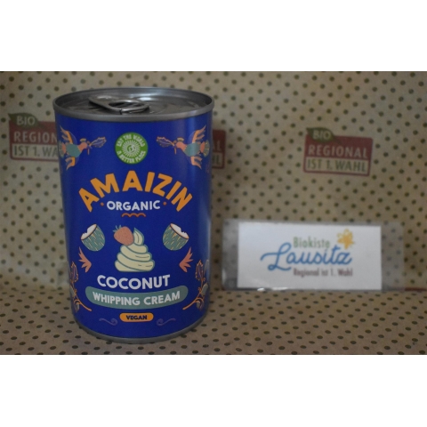 Bio Coconut Whipping Cream 85% 400ml (Amaizin)